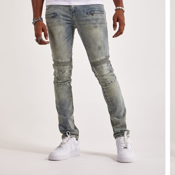 Men’s Kilogram Ripped Moto Jeans Size 36 - Picture 1 of 11